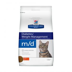 Hill’s Prescription Diet m/d Корм сухой для поддержания здоровья кошек с сахарным диабетом
