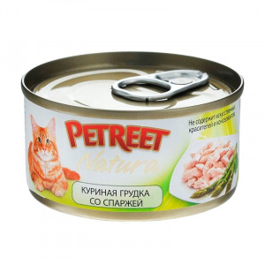 Petreet консервы для кошек куриная грудка со спаржей