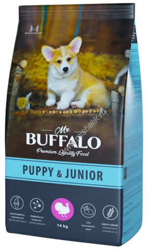 Mr.Buffalo PUPPY & JUNIOR Сухой корм для щенков и юниоров Индейка