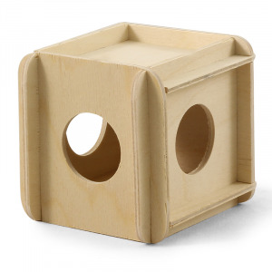 Игрушка-кубик для мелких животных деревянный