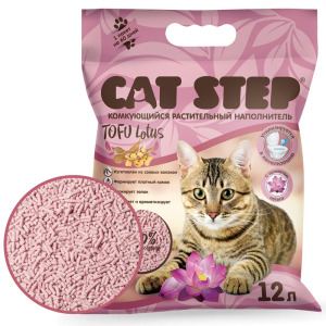 Наполнитель комкующийся растительный CAT STEP Tofu Lotus