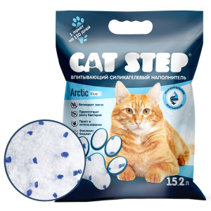 Наполнитель впитывающий силикагелевый CAT STEP Arctic Blue