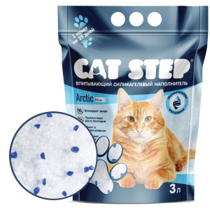 Наполнитель впитывающий силикагелевый CAT STEP Arctic Blue
