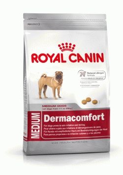 Royal Canin MEDIUM DERMACOMFORT Сухой корм для взрослых собак, склонных к кожным раздражениям и зуду