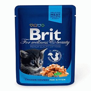 Brit Влажный корм для котят Кусочки с курочкой - 5