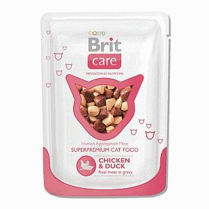 Brit Суперпремиальный влажный корм для кошек Курица и утка - 5