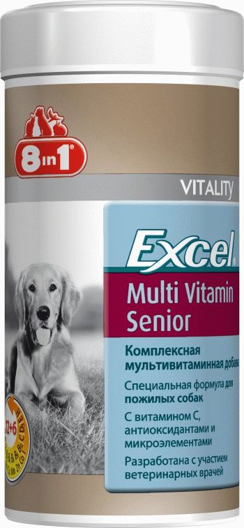 8in1 Excel Мультивитамины для пожилых собак - 6