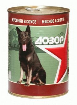 ДОЗОР Консервы для собак Мясное ассорти 970гр - 5
