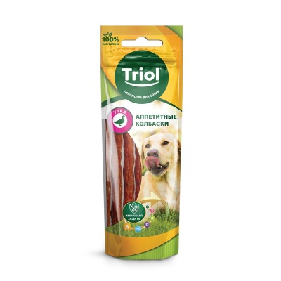 TRIOL Аппетитные колбаски из утки для собак - 6