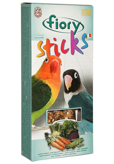 FIORY палочки для средних попугаев Sticks с овощами 2х60 г - 4