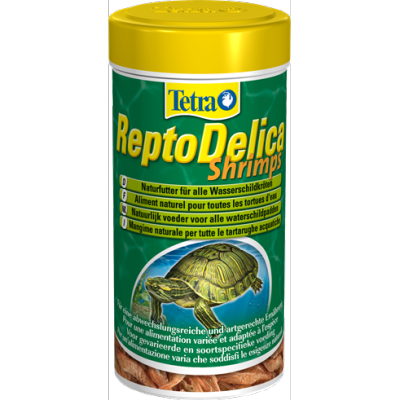 Tetra ReptoMin Delica Shrimps  креветки лакомство для водных черепах 1 л - 4