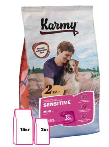 Karmy Sensitive Mini Сухой корм для собак мелких пород с Лососем - 5