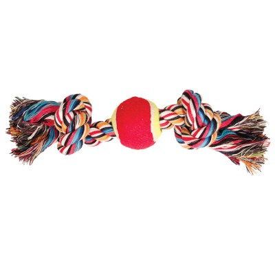 Triol 0073XJ Игрушка для собак, верёвка, 2 узла и мяч - 5