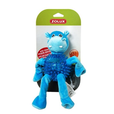 Zolyuks игрушка плюшевая (хлопок+термопластичная резина) для собак ”Бегемот” - 5