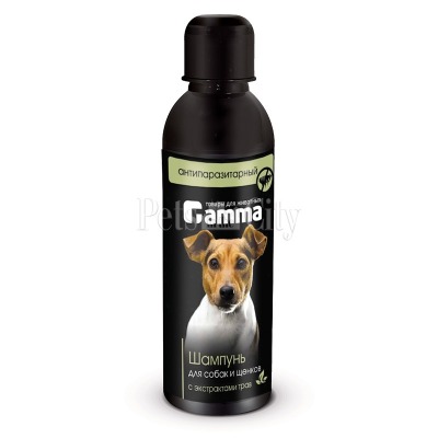 Шампунь для собак и щенков антипаразитарный с экстрактом трав Gamma - 6