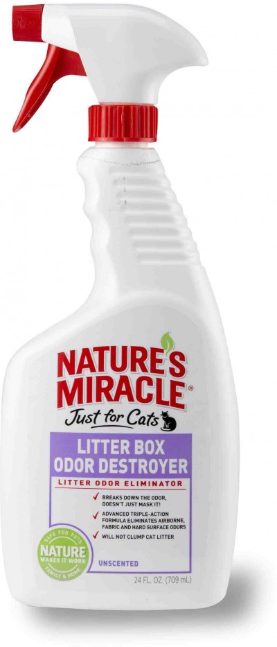 8in1 средство для устранения запаха в кошачьем туалете NM Litter Box Odor Destroyer спрей - 5