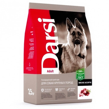 Darsi Сухой корм для взрослых собак крупных пород Мясное ассорти - 5