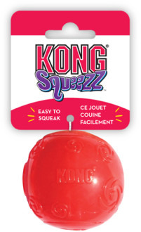 KONG игрушка для собак Сквиз Мячик средний резиновый с пищалкой - 5