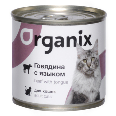 Organix Консервы с говядиной и языком для кошек - 5