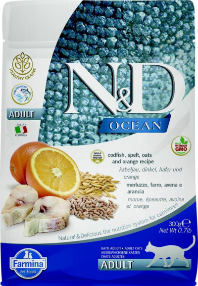 Farmina N&D Ocean Полнорационный корм для взрослых кошек с треской и апельсином - 5
