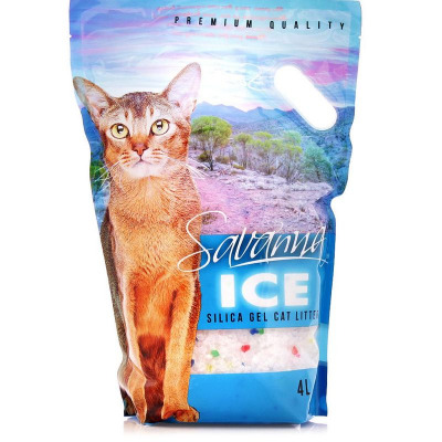 SAVANNA ICE Силикагелевый наполнитель для кошачьего туалета цветные гранулы - 5