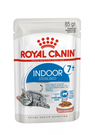 Royal Canin INDOOR STERILISED 7+ YEARS GRAVY (в соусе) Влажный корм для стареющих кошек (в возрасте от 7 до 12 лет), постоянно живущих в помещении - 5