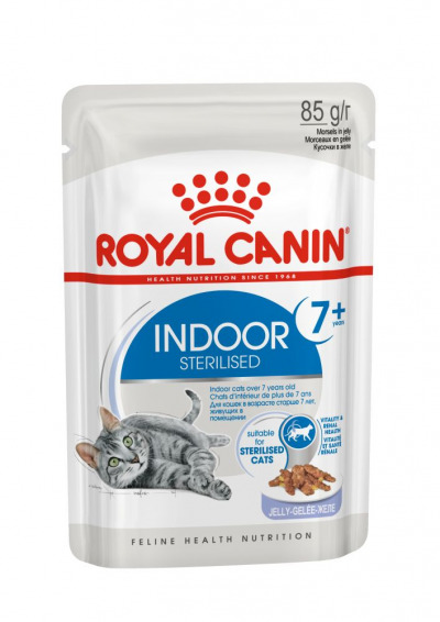 Royal Canin INDOOR STERILISED 7+ YEARS JELLY (в желе) Влажный корм для стареющих кошек (в возрасте от 7 до 12 лет), постоянно живущих в помещении - 5