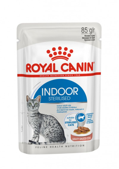 Royal Canin INDOOR STERILISED GRAVY (в соусе) Влажный корм для взрослых кошек (в возрасте от 1 года до 7 лет), постоянно живущих в помещении - 5