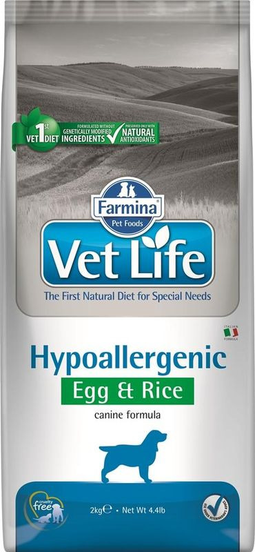Farmina Vet Life Гипоаллергенное диетическое питание с яйцом и рисом для собак при пищевой аллергии или пищевой непереносимости - 5