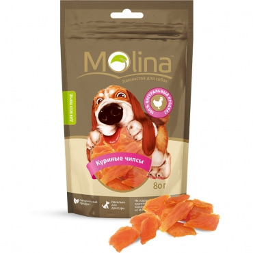 Лакомство для собак Molina Куриные чипсы - 5