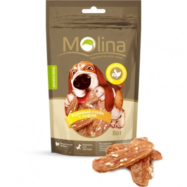 Лакомство для собак Molina Куриный стейк с сыром - 5