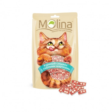 Лакомство для кошек Molina Куриный сэндвич с сырными шариками - 5