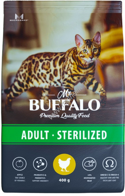 Mr.Buffalo STERILIZED Сухой корм для кошек Курица - 5