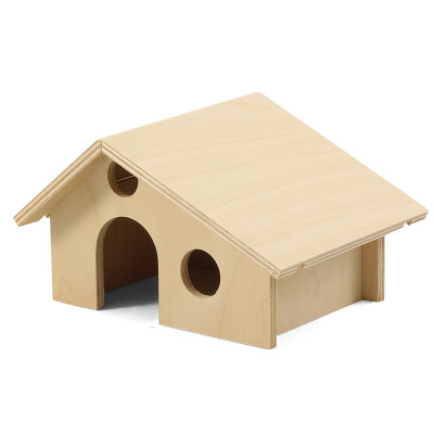 Домик для мелких животных деревянный - 4