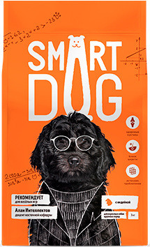 Корм Smart Dog для взрослых собак крупных пород с индейкой - 5