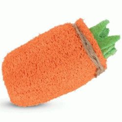 Игрушка для грызунов из люфы ”Морковь”