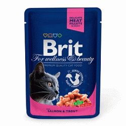 Brit Влажный корм для кошек Лосось и форель