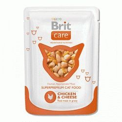Brit Суперпремиальный влажный корм для кошек Курица и сыр