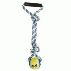 Triol Игрушка для собак, верёвка с ручкой, 2 узла и мяч,