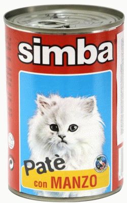 Simba Cat консервы для кошек паштет говядина 400 гр