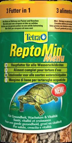 Tetra ReptoMin Menu корм для водных черепах (гранулы, креветки, криль)