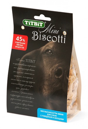 ТитБит Печенье Бискотти-мини с говядиной и овощами