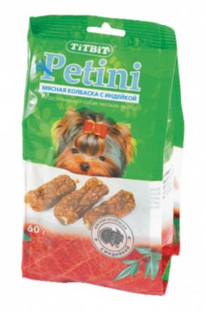 ТитБит Колбаски Petini  - пакет 60г - уменьшенная 2