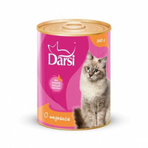 Darsi Консервированный корм для кошек Индейка