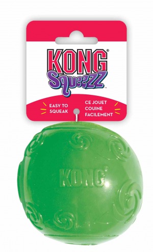 Kong игрушка для собак Сквиз Мячик резиновый с пищалкой