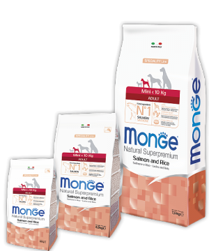 Monge Speciality MINI ADULT SALMONE Корм с лососем и рисом для взрослых собак мелких пород