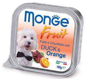 Monge Dog Fruit Нежный паштет из утки с апельсином