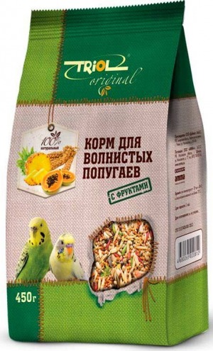 TRIOL Original Корм для волнистых попугаев с фруктами