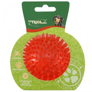 TRIOL TPR02 Игрушка для собак из термопластичной резины ”Мяч с шипами” - уменьшенная 2