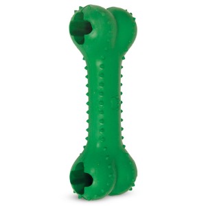 TRIOL Игрушка для собак из цельнолитой резины "Кость с отверстиями"